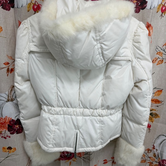 Rare Bebe Y2K rabbit fur jacket size medium - Picture 6 of 11